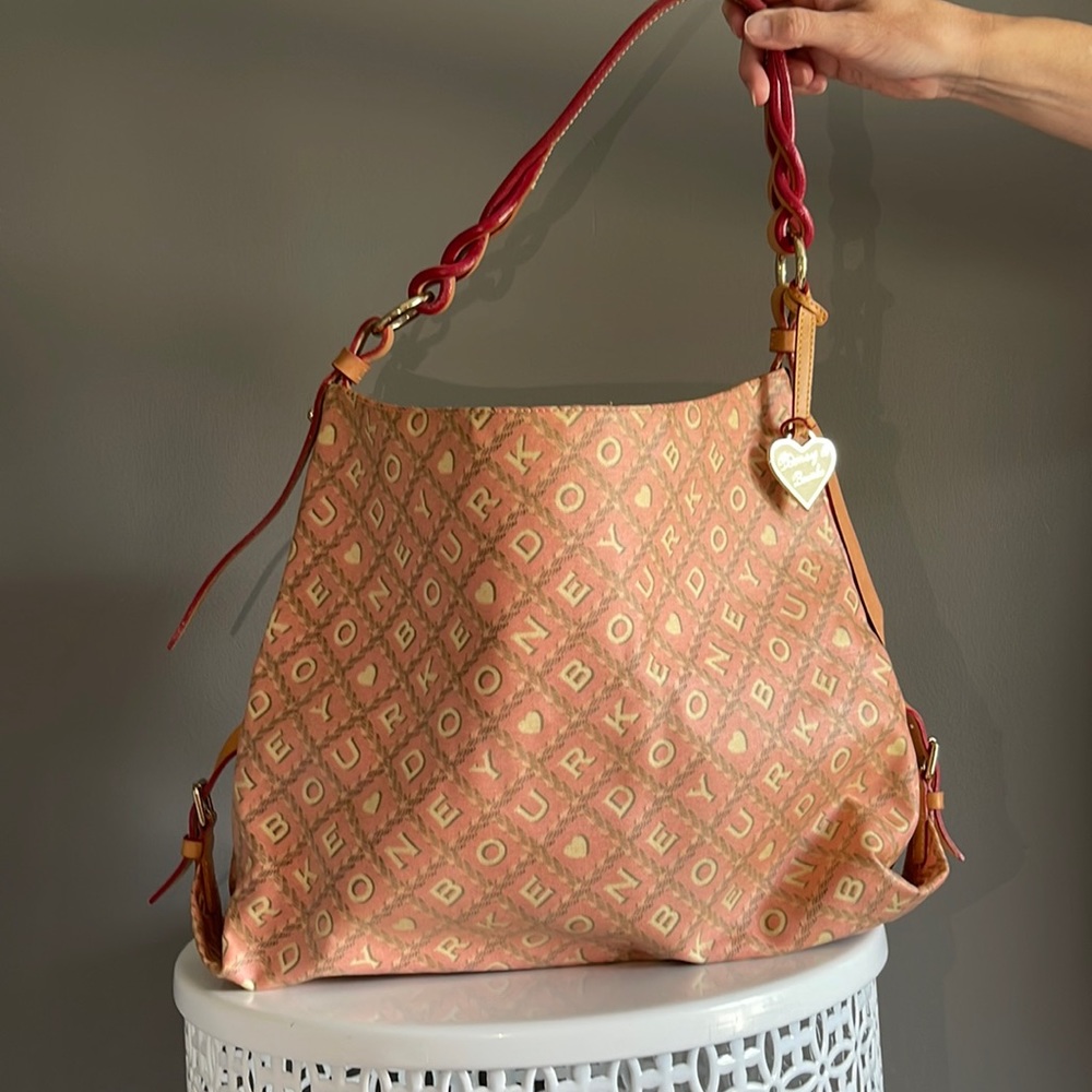 Pink Logo Dooney & Bourke Purse with Leather Straps